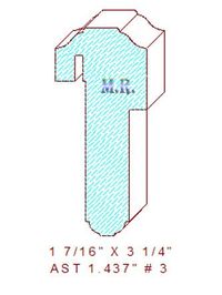 T-Astragal 1-7/16" - 3 T-Astragal 1-7/16" - 3