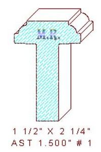 T-Astragal 1-1/2" - 1 T-Astragal 1-1/2" - 1