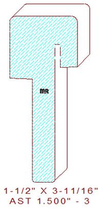 T-Astragal 1-1/2" - 3 T-Astragal 1-1/2" - 3