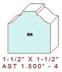 Astragal 1-1/2" - 4 Astragal 1-1/2" - 4