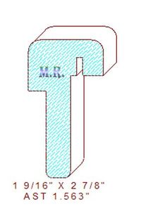 T-Astragal 1-9/16" T-Astragal 1-9/16"