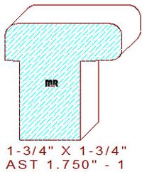 T-Astragal 1-3/4" - 1 T-Astragal 1-3/4" - 1