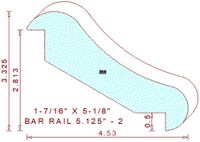 Bar Rail 5-1/8" - 2