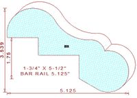 Bar Rail 5-1/8" Bar Rail 5-1/8"