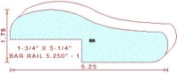 Bar Rail 5-1/4" - 1 Bar Rail 5-1/4" - 1