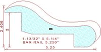 Bar Rail 5-1/4" Bar Rail 5-1/4"