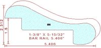 Bar Rail 5-13/32" Bar Rail 5-13/32"