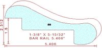 Bar Rail 5-13/32"