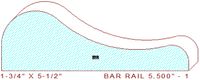 Bar Rail 5-1/2" - 1 Bar Rail 5-1/2" - 1