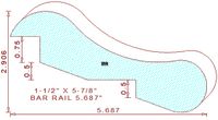 Bar Rail 5-11/16" Bar Rail 5-11/16"