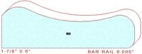 Bar Rail 6" Bar Rail 6"