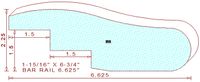 Bar Rail 6-5/8" Bar Rail 6-5/8"