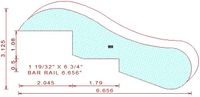 Bar Rail 6-21/32" Bar Rail 6-21/32"