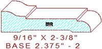 Baseboard 2-3/8" - 2 Baseboard 2-3/8" - 2