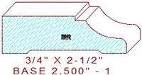 Baseboard 2-1/2" - 1 Baseboard 2-1/2" - 1