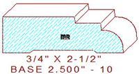 Baseboard 2-1/2" - 10 Baseboard 2-1/2" - 10