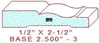 Baseboard 2-1/2" - 3 Baseboard 2-1/2" - 3