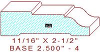 Baseboard 2-1/2" - 4 Baseboard 2-1/2" - 4