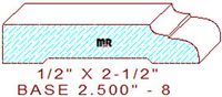 Baseboard 2-1/2" - 8 Baseboard 2-1/2" - 8