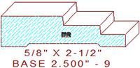Baseboard 2-1/2" - 9 Baseboard 2-1/2" - 9