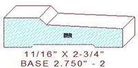 Baseboard 2-3/4" - 2 Baseboard 2-3/4" - 2
