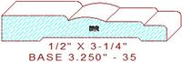 Baseboard 3-1/4" - 35 Baseboard 3-1/4" - 35