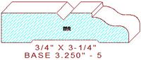 Baseboard 3-1/4" - 5 Baseboard 3-1/4" - 5