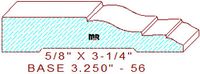 Baseboard 3-1/4" - 56 Baseboard 3-1/4" - 56