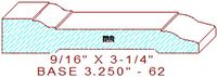 Baseboard 3-1/4" - 62 Baseboard 3-1/4" - 62