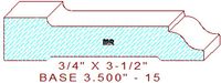 Baseboard 3-1/2" - 15 Baseboard 3-1/2" - 15