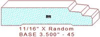 Baseboard 3-1/2" - 45 Baseboard 3-1/2" - 45