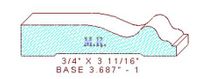 Baseboard 3-11/16" - 1 Baseboard 3-11/16" - 1