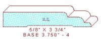 Baseboard 3-3/4" - 4