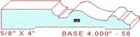 Baseboard 4" - 58 Baseboard 4" - 58