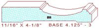 Baseboard 4-1/8" - 3 Baseboard 4-1/8" - 3