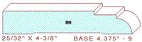 Baseboard 4-3/8" - 9 Baseboard 4-3/8" - 9