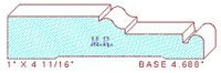 Baseboard 4-11/16" Baseboard 4-11/16"