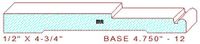 Baseboard 4-3/4" - 12 