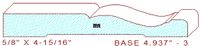 Baseboard 4-15/16" - 3 Baseboard 4-15/16" - 3