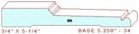 Baseboard 5-1/4" - 34 Baseboard 5-1/4" - 34