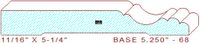 Baseboard 5-1/4" - 68 Baseboard 5-1/4" - 68