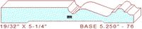 Baseboard 5-1/4" - 76 Baseboard 5-1/4" - 76
