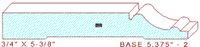Baseboard 5-3/8" - 2 Baseboard 5-3/8" - 2
