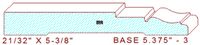 Baseboard 5-3/8" - 3 Baseboard 5-3/8" - 3