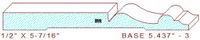 Baseboard 5-7/16" - 3 Baseboard 5-7/16" - 3
