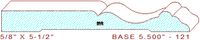 Baseboard 5-1/2" - 121 Baseboard 5-1/2" - 121