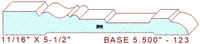 Baseboard 5-1/2" - 123 Baseboard 5-1/2" - 123