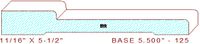 Baseboard 5-1/2" - 125 Baseboard 5-1/2" - 125