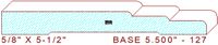 Baseboard 5-1/2" - 127 Baseboard 5-1/2" - 127