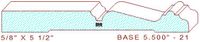 Baseboard 5-1/2" - 21 Baseboard 5-1/2" - 21